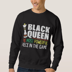 Sweatshirt La Reine Noire le plus puissant échecs Africain Am