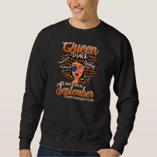 Sweatshirt La Reine Vintage Rétro Des Femmes Est Née En Septe