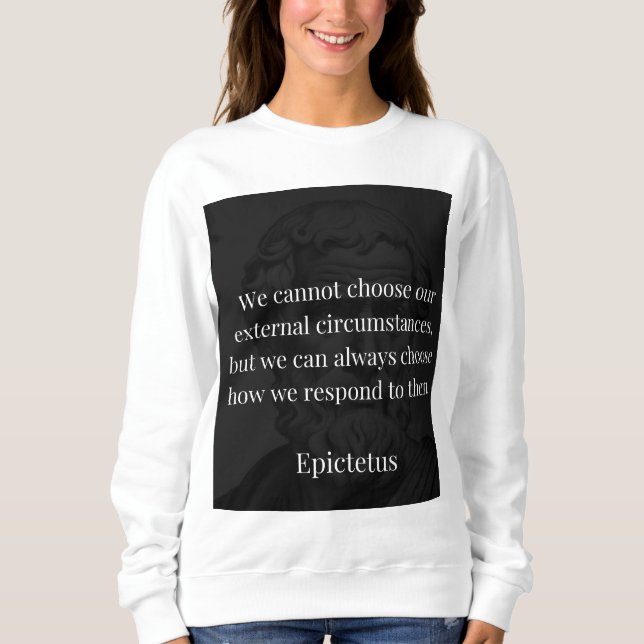 Sweatshirt La sagesse d'Epictetus : l'autonomisation par la r (Devant)