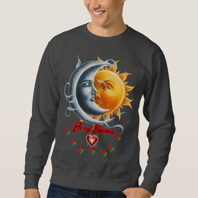 Sweatshirt La Saint-Valentin pour le Soleil et la Lune sur un (Devant)