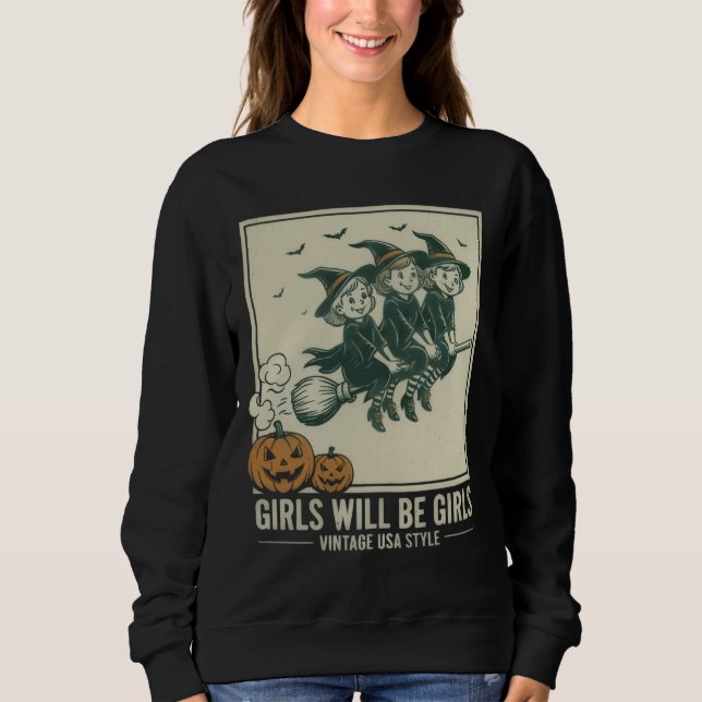 Sweatshirt La sorcière d’Halloween pour femmes Tee - Les fill (Devant)