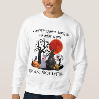 Sweatshirt la sorcière d'halloween ne peut survivre sur le vi
