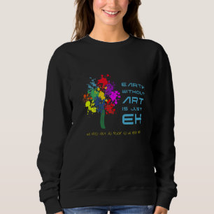 Sweatshirt La Terre Sans Est Juste Eh Teacher Poster Style