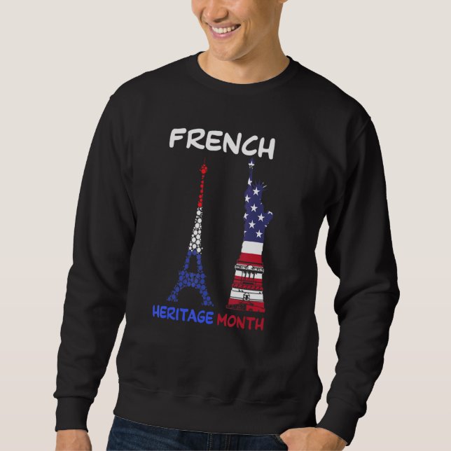 Sweatshirt La Tour Eiffel Et La Statue De La Liberté (Devant)