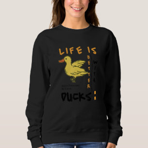 Sweatshirt La vie avec les canards Forêt Animal Nature Sauvag