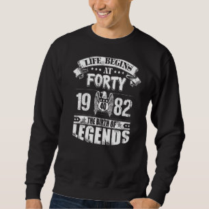 Sweatshirt La Vie Commence À Quarante Ans 1982 La Naissance D
