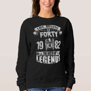 Sweatshirt La Vie Commence À Quarante Ans 1982 La Naissance D