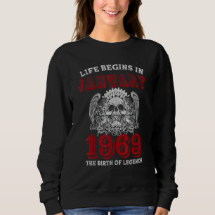 Sweatshirt La Vie Commence En Janvier 1969 La Naissance Des L