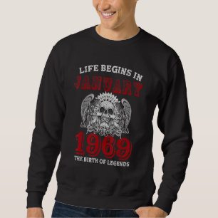 Sweatshirt La Vie Commence En Janvier 1969 La Naissance Des L