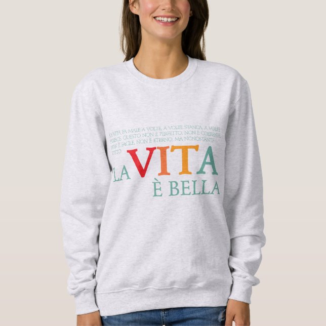 Sweatshirt La vie est belle (Devant)