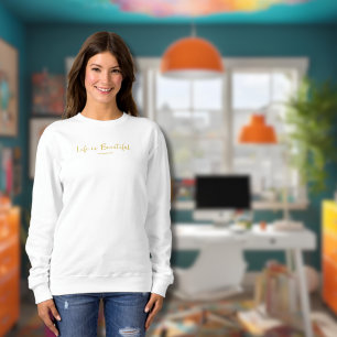 Sweatshirt La Vie Est Belle   Gold Business Name Blog Marque