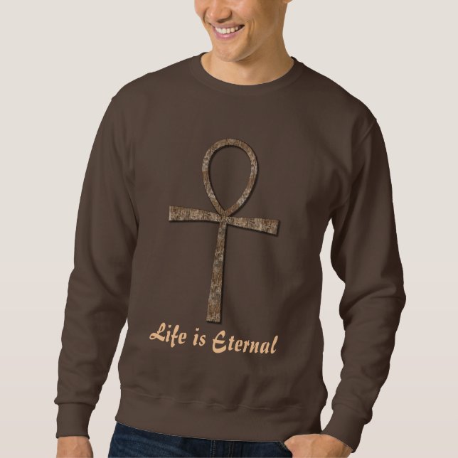 Sweatshirt La vie est éternelle Ancienne Ancienne Ankh Égypti (Devant)