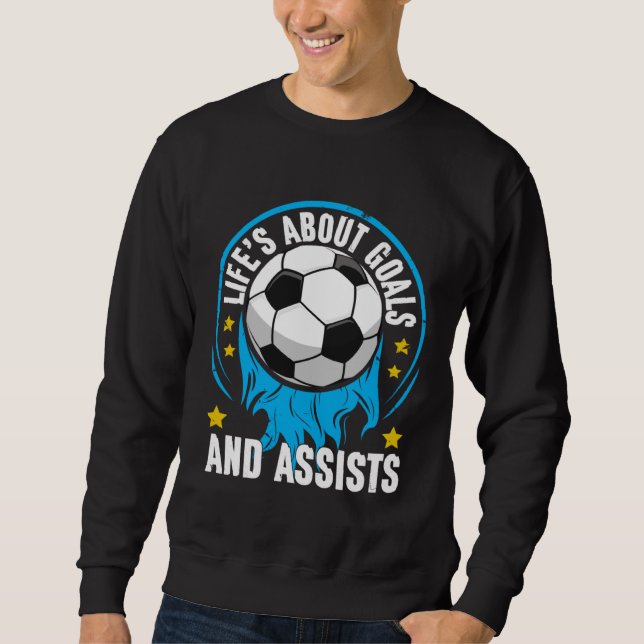 Sweatshirt La vie est faite de buts et de passes décisives Fo (Devant)