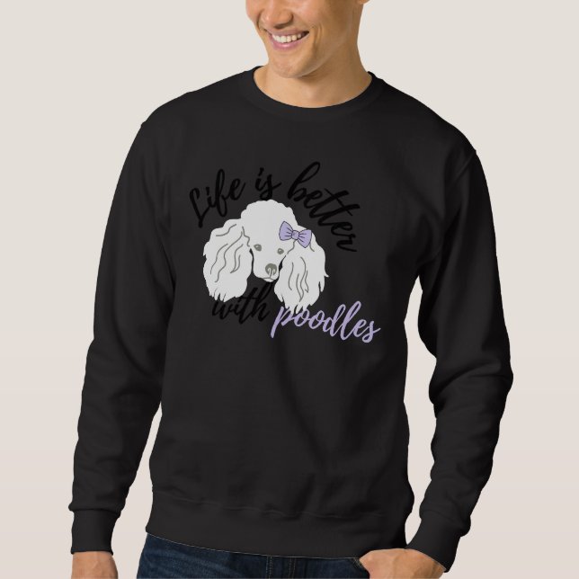 Sweatshirt La Vie Est Meilleure Avec Les Canicules Blancs (Devant)