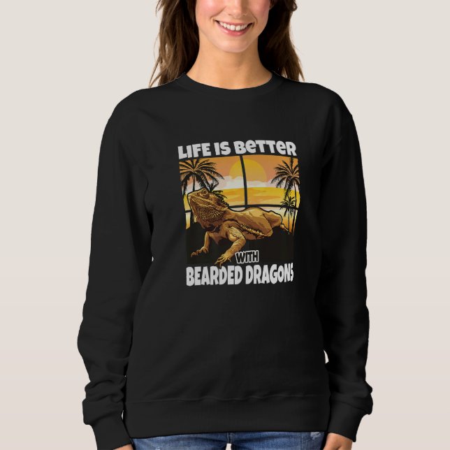 Sweatshirt La Vie Est Meilleure Avec Les Dragons À Poils Bear (Devant)