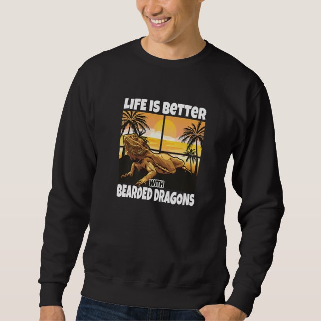 Sweatshirt La Vie Est Meilleure Avec Les Dragons À Poils Bear (Devant)