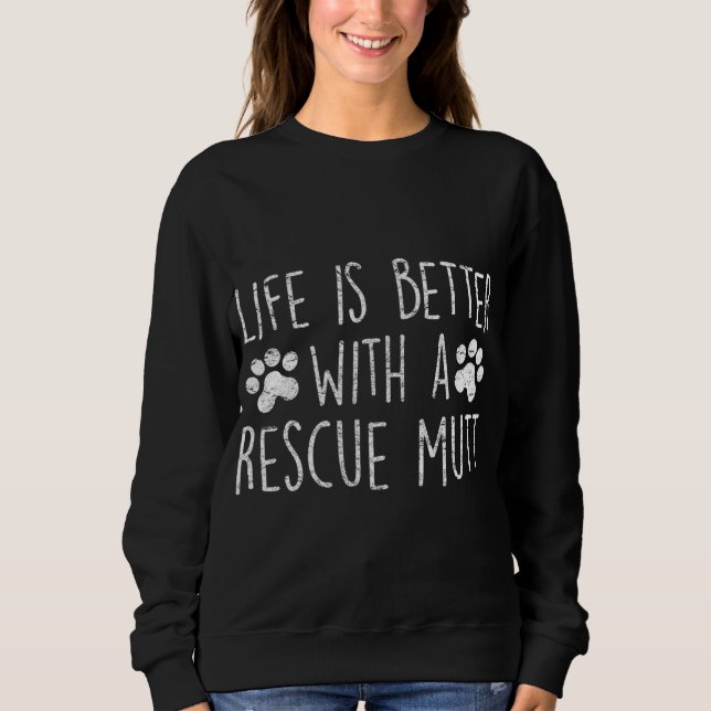 Sweatshirt LA VIE EST MEILLEURE AVEC UNE SECOURT QUE L'Amoure (Devant)