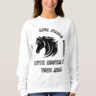 Sweatshirt La Vie Est Sérénissime Avec Des Hooves De Côté
