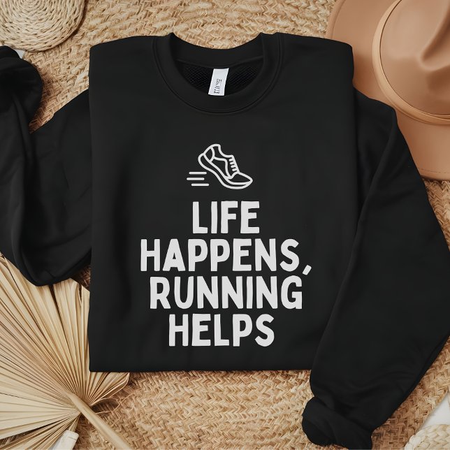 Sweatshirt La Vie Se Passe, Courir Aide Drôle Faire Des Cadea (Créateur téléchargé)