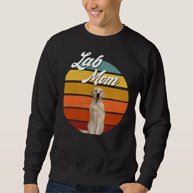 Sweatshirt Lab Mom Yellow Labrador Retriever Retro Trendy Cou (Devant)