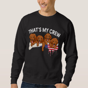 Sweatshirt Lab Puppies Us Flag Lab Maman Papa Fox Red Labrado