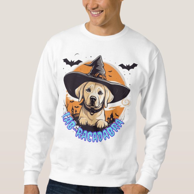 Sweatshirt Lab-racadabra Halloween Thème Labrador Chiot (Devant)