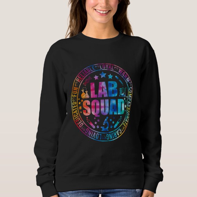 Sweatshirt Lab Week 2025 Tie Dye Tech Technicien Médicale Sci (Devant)