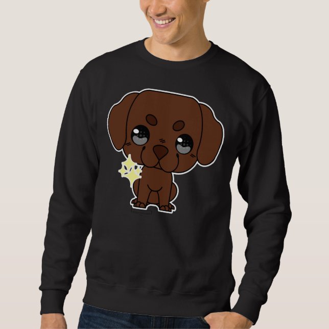 Sweatshirt Laboratoire de chocolat Chibi Doggo Pupper (Devant)