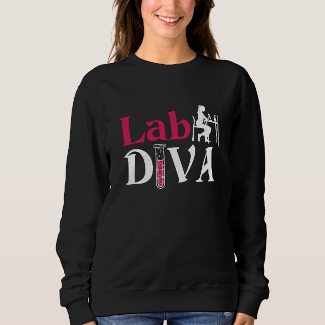 Sweatshirt Laboratoire Diva Lab Tech Chimiste Technicien de l (Devant)