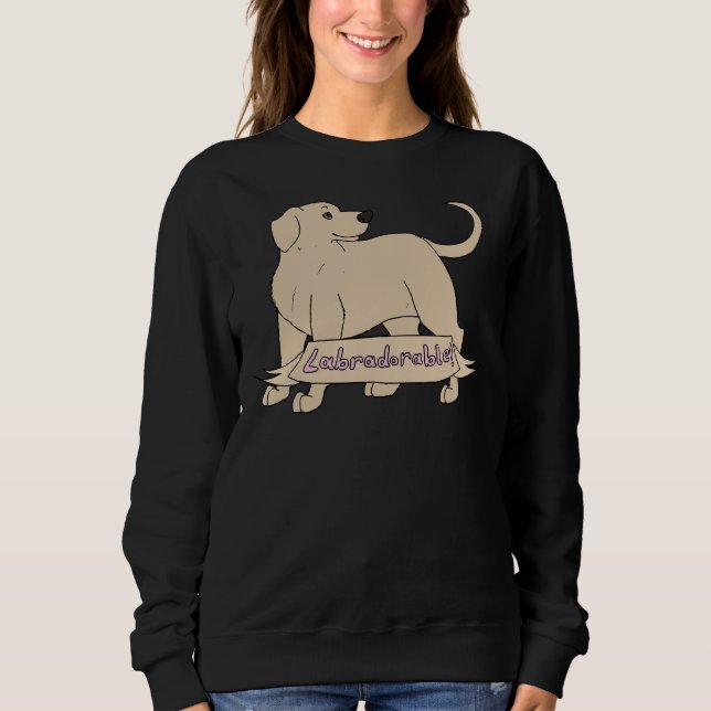 Sweatshirt Laboratoire jaune labradorien (Devant)
