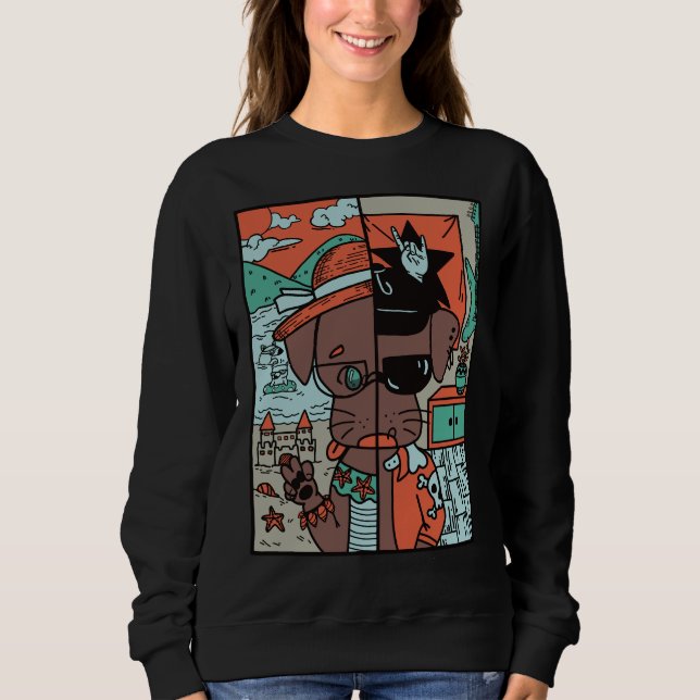 Sweatshirt Laboratoire maman chien (Devant)