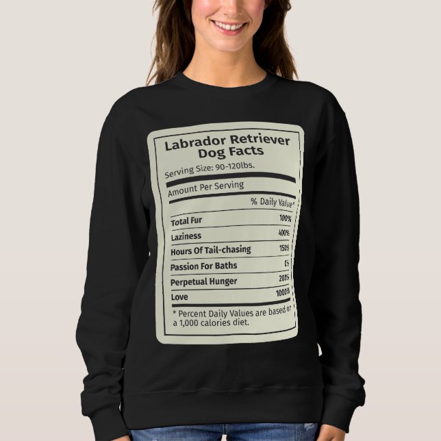 Sweatshirt Labrador Chien - Faits (Devant)