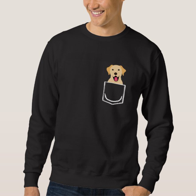 Sweatshirt Labrador In Pocket  Peeking Dog (Devant)