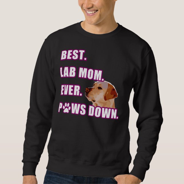 Sweatshirt Labrador Pour Femmes Jaune Labrador Retriever Mama (Devant)