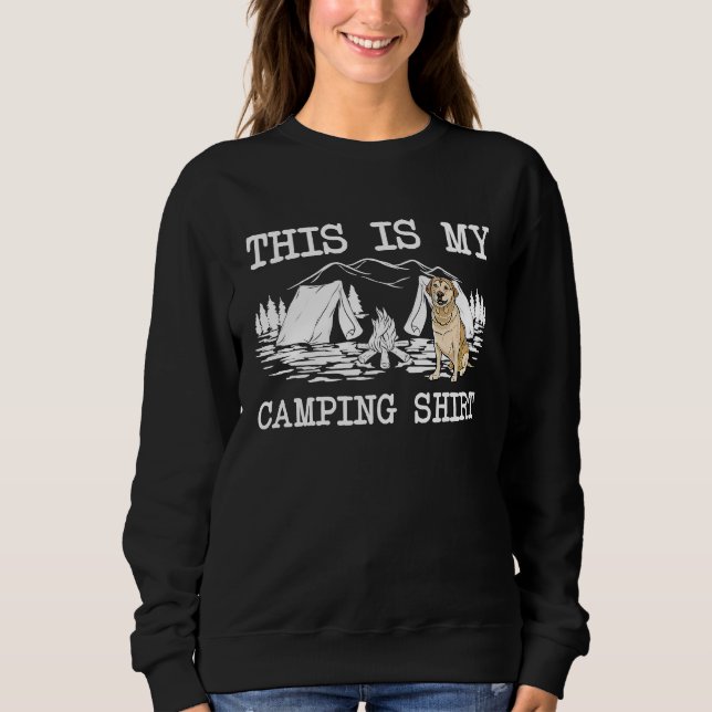 Sweatshirt Labrador Retriever au feu de camp C'est mon campin (Devant)