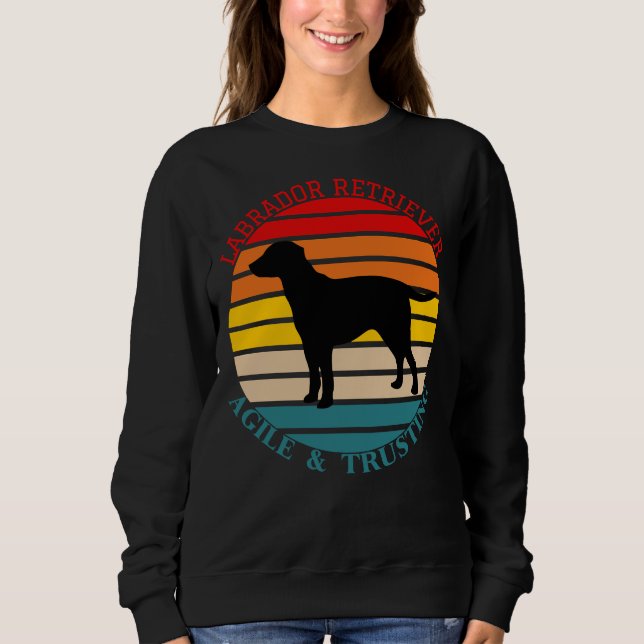 Sweatshirt Labrador Retriever Chien Agile Et Trusant (Devant)
