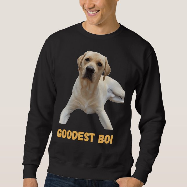 Sweatshirt Labrador Retriever Chien mignon Chien Good Boi Goo (Devant)