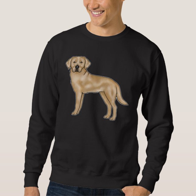 Sweatshirt Labrador Retriever jaune Dessin animé Lab Dog Desi (Devant)