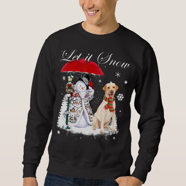 Sweatshirt Labrador Retriever Père Noël Chien Noël Snowman Xm (Devant)