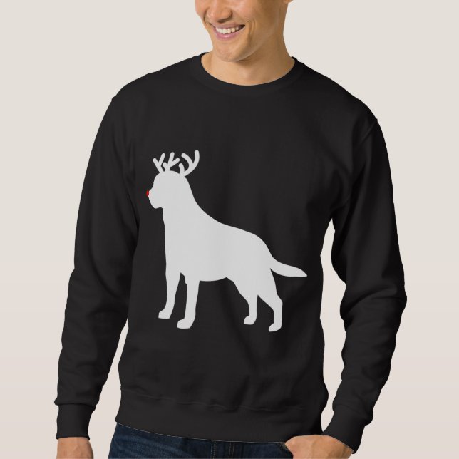 Sweatshirt Labrador Retriever Reindeer Christmas Chien (Devant)