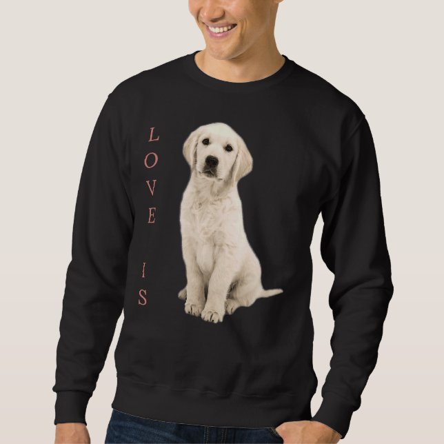 Sweatshirt Labrador Retriever White Lab Chien Maman (Devant)
