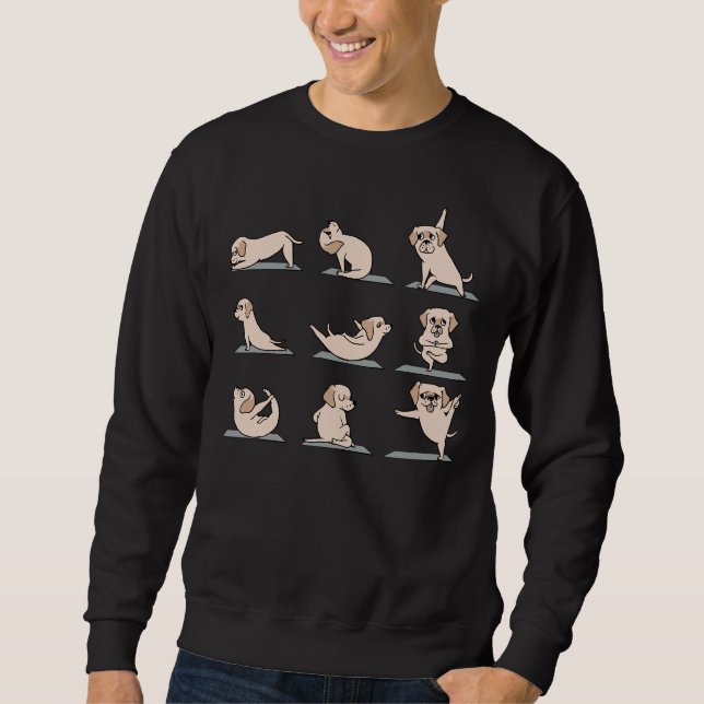 Sweatshirt Labrador Retriever Yoga (Devant)