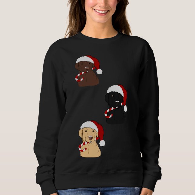Sweatshirt Labradors de Noël (Devant)