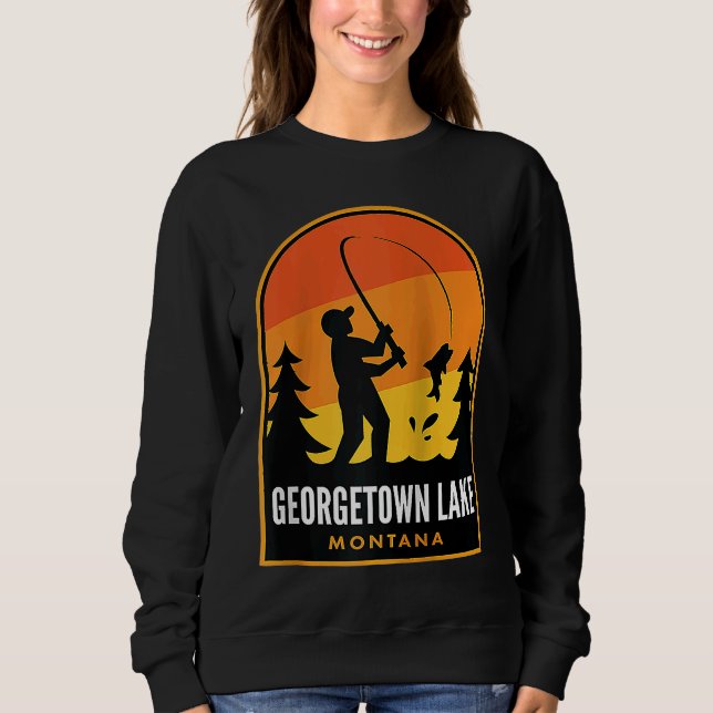 Sweatshirt Lac Georgetown Montana Pêche Raglan (Devant)