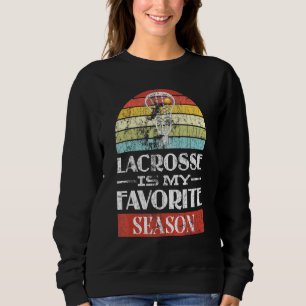 Sweatshirt Lacrosse Est Mon Joueur De Saison Favorite Entraîn