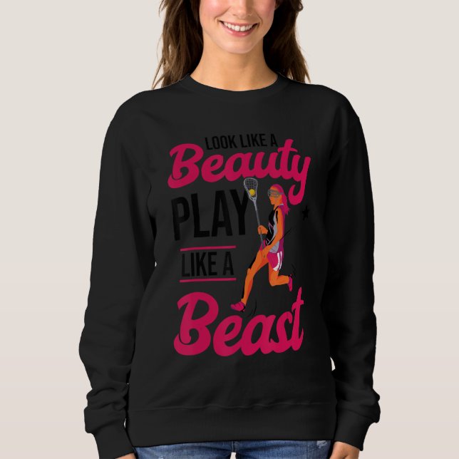 Sweatshirt Lacrosse Girl Lax (Devant)