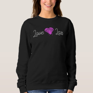 Sweatshirt Lacrosse Lax Love Coeur Sticks But Ball Usa Colle