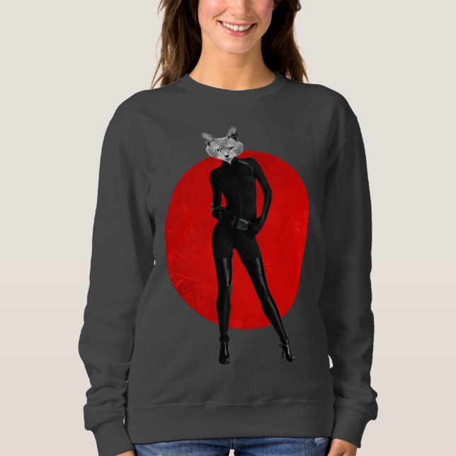 Sweatshirt Lady cat (Devant)