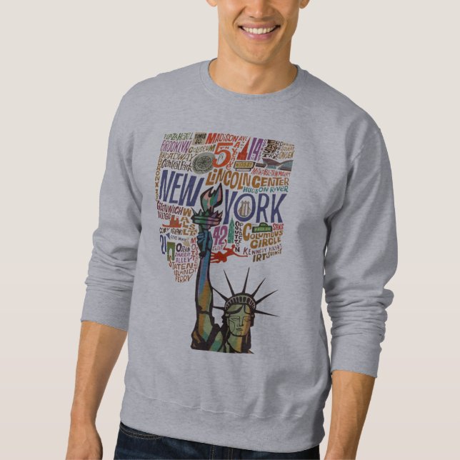 Sweatshirt Lady Liberty New York NY State (Devant)