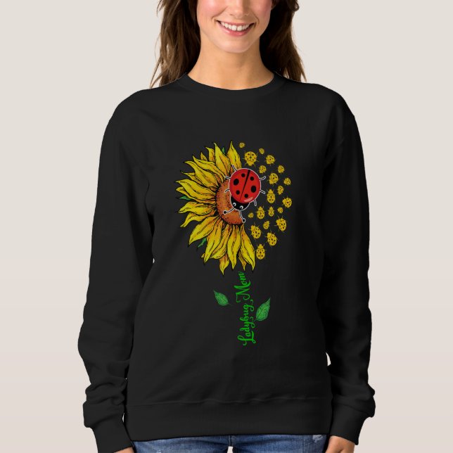 Sweatshirt Ladybug Mom Cute Sunflower Ladybugs Lover Mother's (Devant)